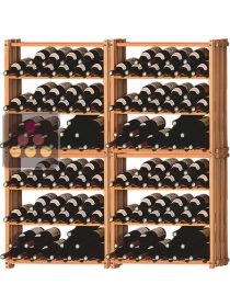 Set of 4 modular beechwood racks for 144 bottles Ma Cave à Vin