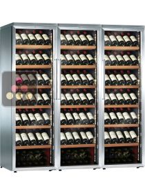 Combination of 3 Single temperature wine service or storage cabinets CALICE