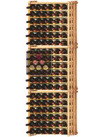 Set of 3 modular beechwood racks for 114 bottles Ma Cave à Vin