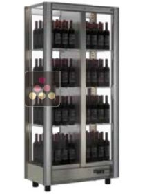 3-sided refrigerated display cabinet unit for wine storage or service CALICE DESIGN