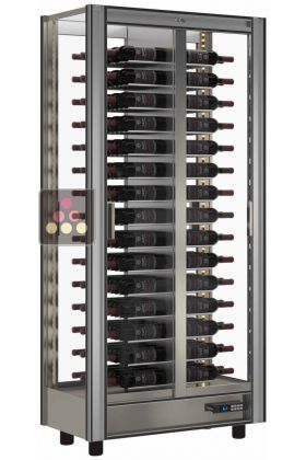 4-sided refrigerated display cabinet unit for wine storage or service