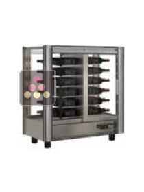 4-sided refrigerated display cabinet unit for wine storage or service CALICE DESIGN