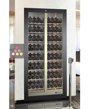 Professional built-in multi-temperature wine display cabinet - Inclined bottles CALICE DESIGN