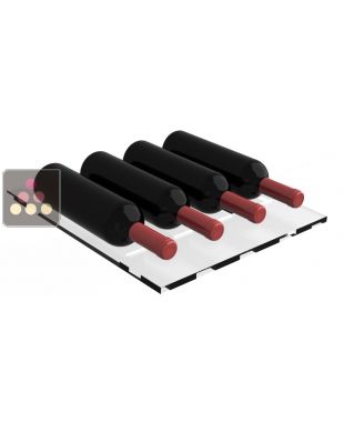 Plexiglas shelf for horizontal frontal storage of 4 bottles CALICE DESIGN