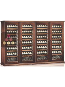 Combination of 4 single temperature wine cabinets for service or storage  CALICE