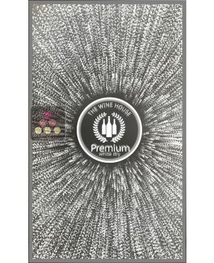 Synthetic glass panel with backlighting and engraved custom logo - Endless wall effet - Inclusions Bris de Verre Ma Cave à Vin