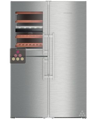 Combined wine cabinet, freezer, refrigerator & ice maker with biofresh area
 LIEBHERR