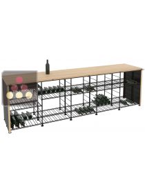 Beechwood tasting counter-top with integrated storage racks ARCHITECTURE INTERIEURE DU VIN