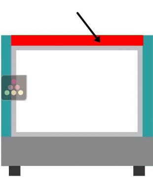 Horizontal Magnetic metallic strip for Calice Design wine cabinet - Top strip CALICE DESIGN