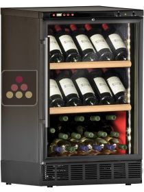 Built-in dual temperature wine cabinet for wine storage and/or service CALICE
