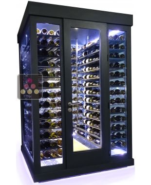 Single temperature Cellar – 3 glass walls – Horizontal Shelves – Ageing or service WINEROOM