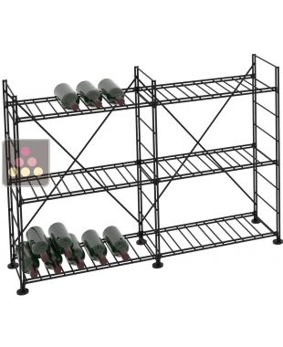 Modular metallic storage units for 154 bottles - H90cm ARCHITECTURE INTERIEURE DU VIN