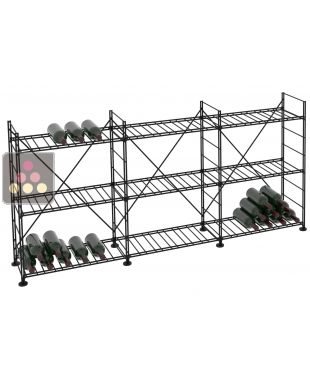 Modular metallic storage units for 231 bottles - H90cm ARCHITECTURE INTERIEURE DU VIN