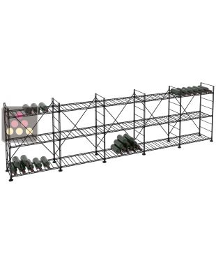 Modular metallic storage units for 385 bottles - H90cm ARCHITECTURE INTERIEURE DU VIN