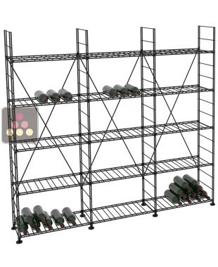 Modular metallic storage units for 462 bottles - H170cm ARCHITECTURE INTERIEURE DU VIN