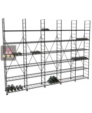 Modular metallic storage units for 990 bottles - H220cm ARCHITECTURE INTERIEURE DU VIN