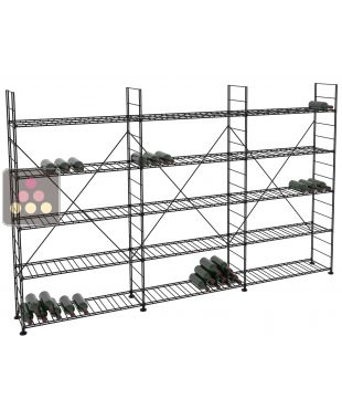 Modular metallic storage units for 714 bottles - H170cm ARCHITECTURE INTERIEURE DU VIN