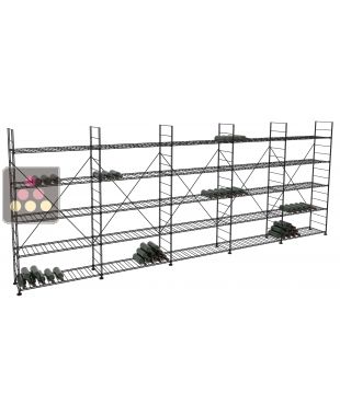 Modular metallic storage units for 1190 bottles - H170cm ARCHITECTURE INTERIEURE DU VIN