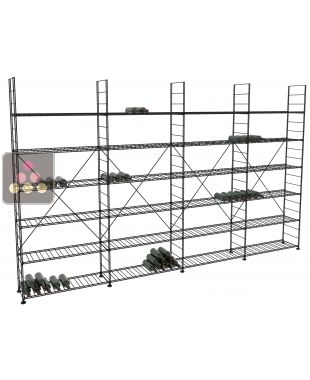 Modular metallic storage units for 1224 bottles - H220cm ARCHITECTURE INTERIEURE DU VIN