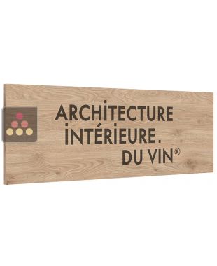 Customized flame (wood + engraving) for Architecture Intérieure du Vin - Width 60cm ARCHITECTURE INTERIEURE DU VIN