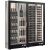 Combination of 2 professional multi-temperature wine display cabinets - 36cm deep - 3 glazed sides - Magnetic and interchangeable cover