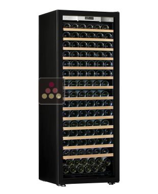 Single temperature wine ageing or service cabinet - Sliding shelves - Full Glass door TRANSTHERM
