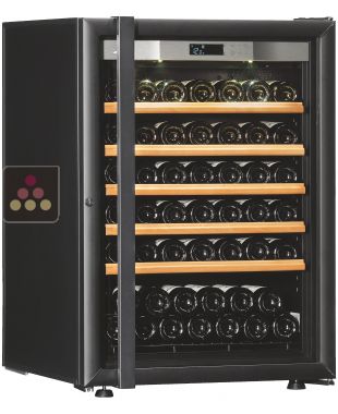 Single temperature wine ageing or service cabinet - Sliding shelves - Full Glass door TRANSTHERM