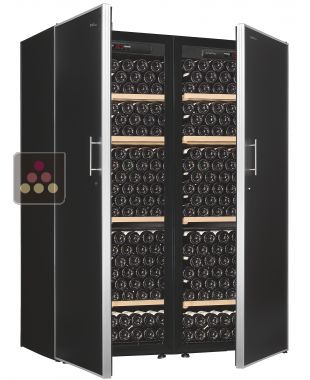 Combination of 2 single temperature wine cabinets - Storage shelves ARTEVINO