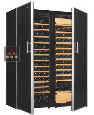 Combination of a single temperature wine cabinet and a multipurpose wine cabinet - Sliding shelves ARTEVINO