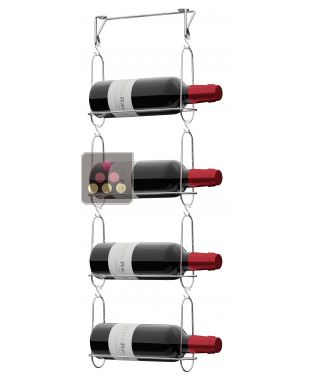 Wall rack for 4 magnum bottles  CHAIN MY WINE