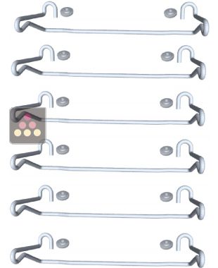 6 fixing brackets for wall or ceiling - Magnum size CHAIN MY WINE