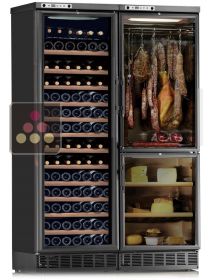 Combined built-in multi-temperature wine cabinet, cheese & cold meat cabinet CALICE