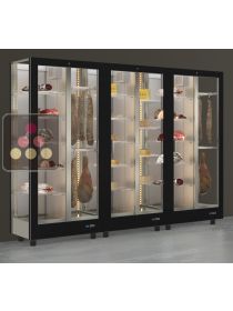 Combination of 3 modular refrigerated display cabinet - Cheese and cured meat CALICE DESIGN
