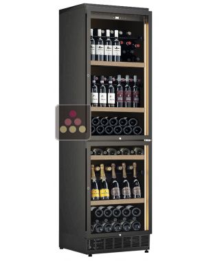 Dual temperature built-in wine cabinet for service or storage - Mixed shelves CALICE