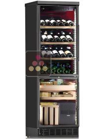 Built-in combination of a wine service cabinet and cigar humidor
 CALICE