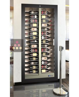 Built-in multi-purpose wine cabinet for storage or service - Horizontal bottles CALICE DESIGN