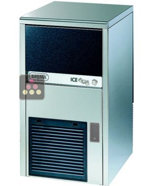 Freestanding ice cube maker up to 29kg/24h with 9kg integrated storage and autowash system - Air-cooled condenser BREMA