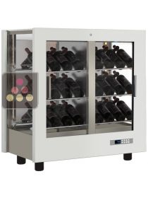 3-sided refrigerated display cabinet for wine storage or service CALICE DESIGN