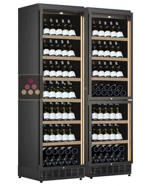 Combined 3 Single temperature wine service or storage cabinets CALICE