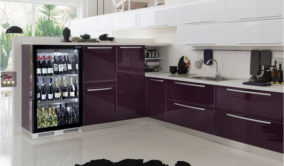 Single or multi-temperature wine service cabinet - Vertical and inclined bottles