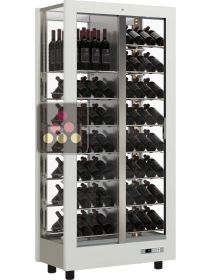 4-sided refrigerated display cabinet for wine storage or service - Magnetic and interchangeable cover CALICE DESIGN