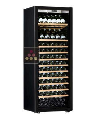 Single temperature wine ageing or service cabinet - Inclined/sliding shelves - Full glass door TRANSTHERM