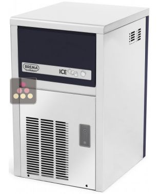 Freestanding ice cube maker up to 21kg/24h with 4kg of integrated storage and auto-wash system - Air-cooled condenser BREMA