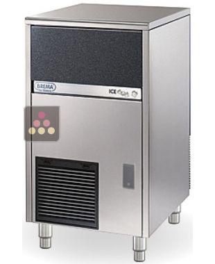 Freestanding ice cube maker up to 48kg/24h with 25kg of integrated storage and autowash system - Air-cooled condenser BREMA