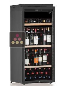 Freestanding dual temperature wine cabinet for service and/or storage - Vertical bottle display CALICE