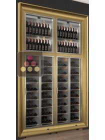 Combination of 4 built-in multi purpose wine cabinets - Shaped frame CALICE DESIGN