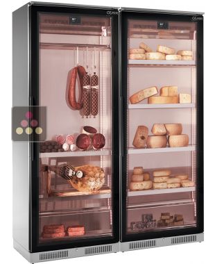 Combination of 2 refrigerated display cabinets for cheese and cold cuts BRERA