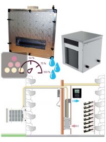 Air conditioner for wine cellar up to 780W with ducted evaporator and humidifier - Vertical ducting FRIAX