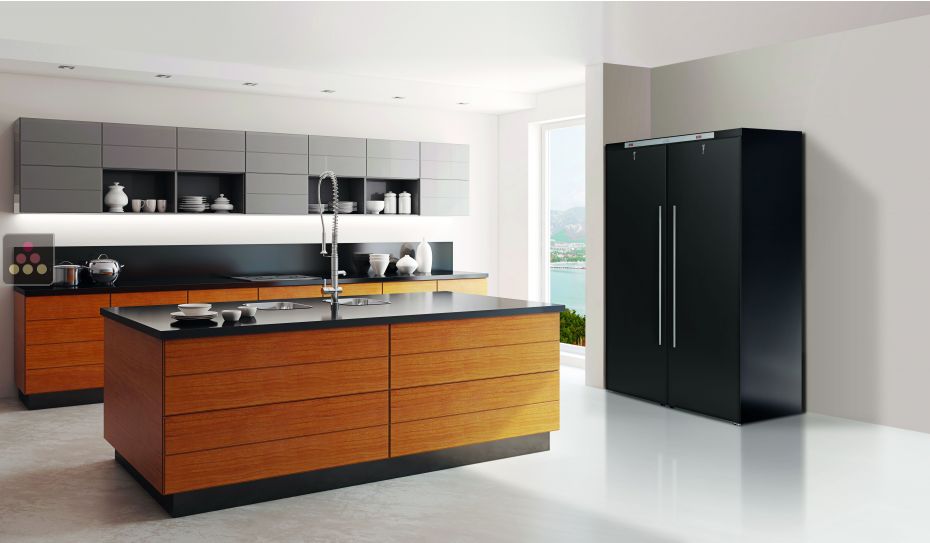 2 single temperature wine cabinets with humidity control