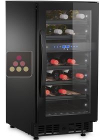 Dual temperature wine cabinet for service and/or for storage - Full Glass door DOMETIC
